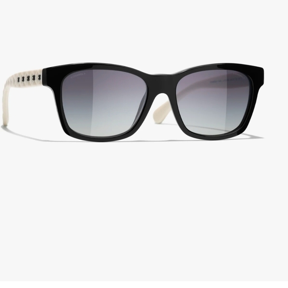 Chanel BLACK & WHITE SUNGLASSES. Lenses:Gray Ref CH5484 1656/s6 - Picture 8 of 16